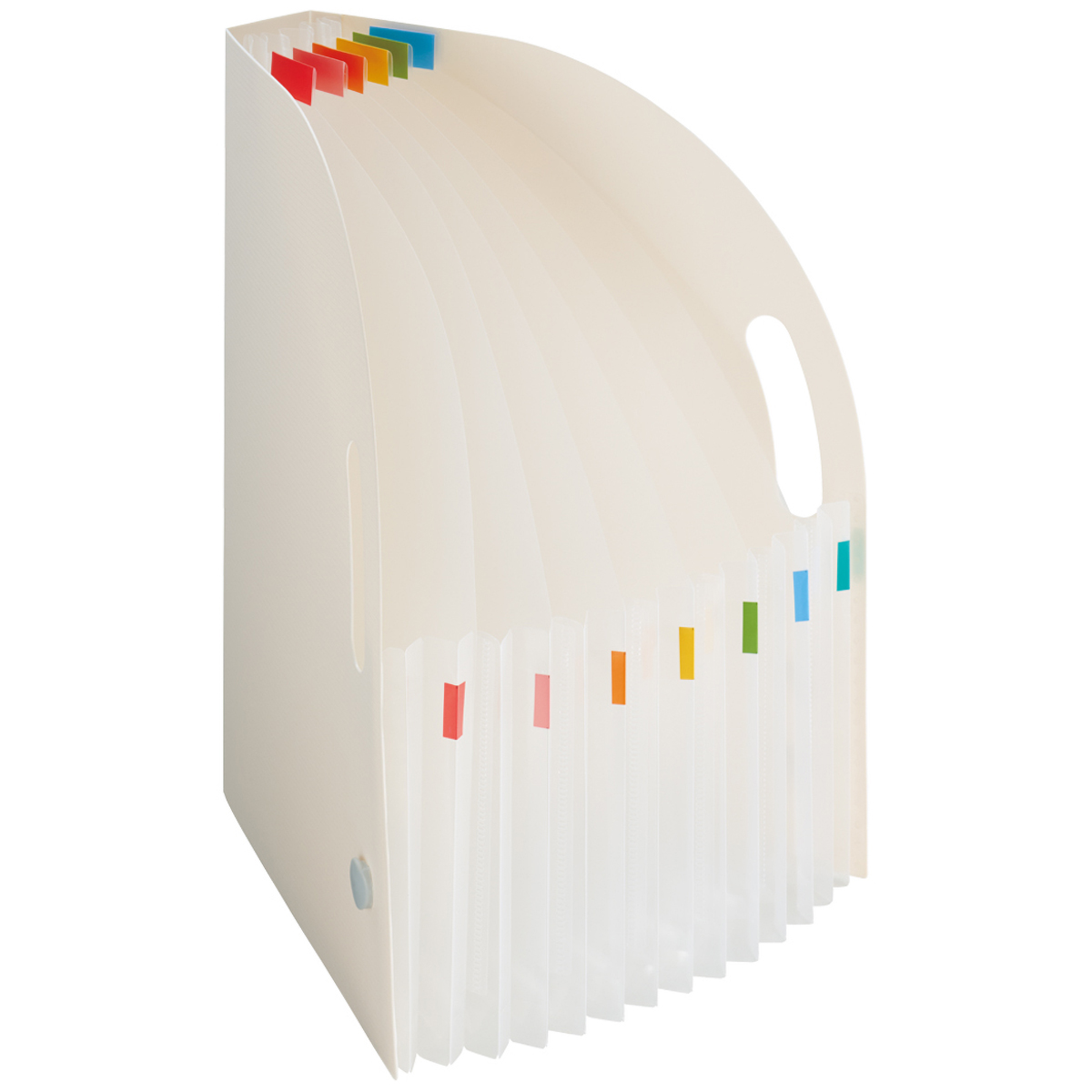 リヒトラブ　ｎｏｉｅ－ｓｔｙｌｅ　ドキュメントボックス　タテ　スリム　ホワイト　Ａ４　６仕切（７ポケット）