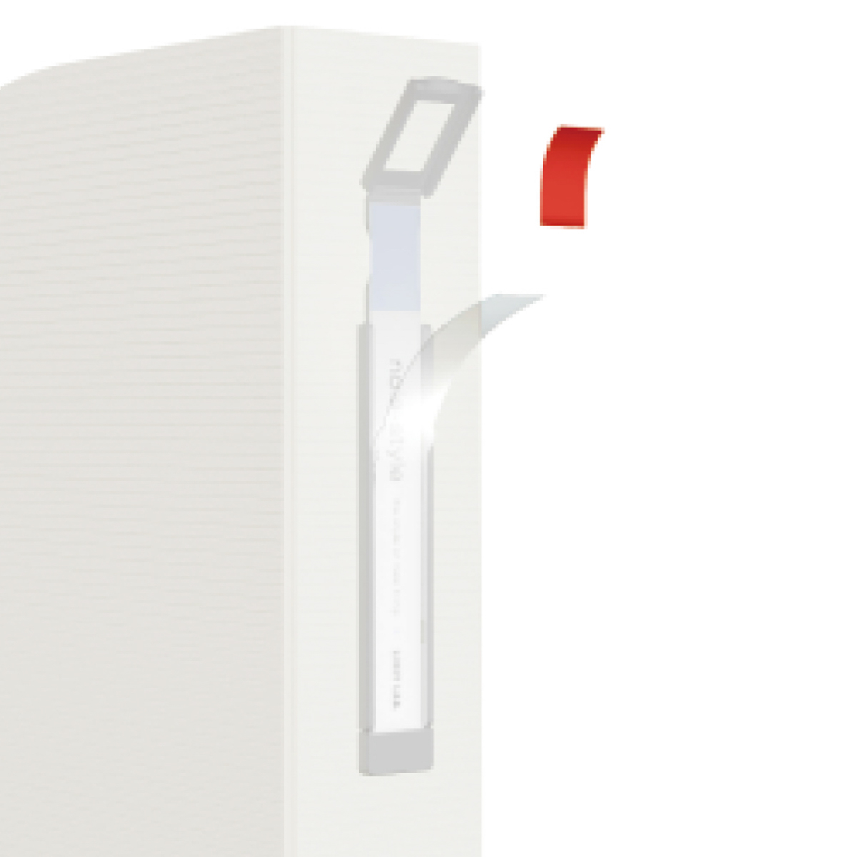 リヒトラブ　ｎｏｉｅ－ｓｔｙｌｅ　ドキュメントボックス　タテ　スリム　ホワイト　Ａ４　６仕切（７ポケット）