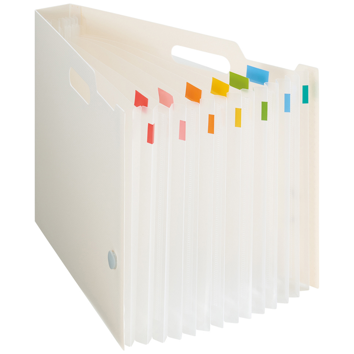 リヒトラブ　ｎｏｉｅ－ｓｔｙｌｅ　ドキュメントボックス　ヨコ　スリム　ホワイト　Ａ４　６仕切（７ポケット）