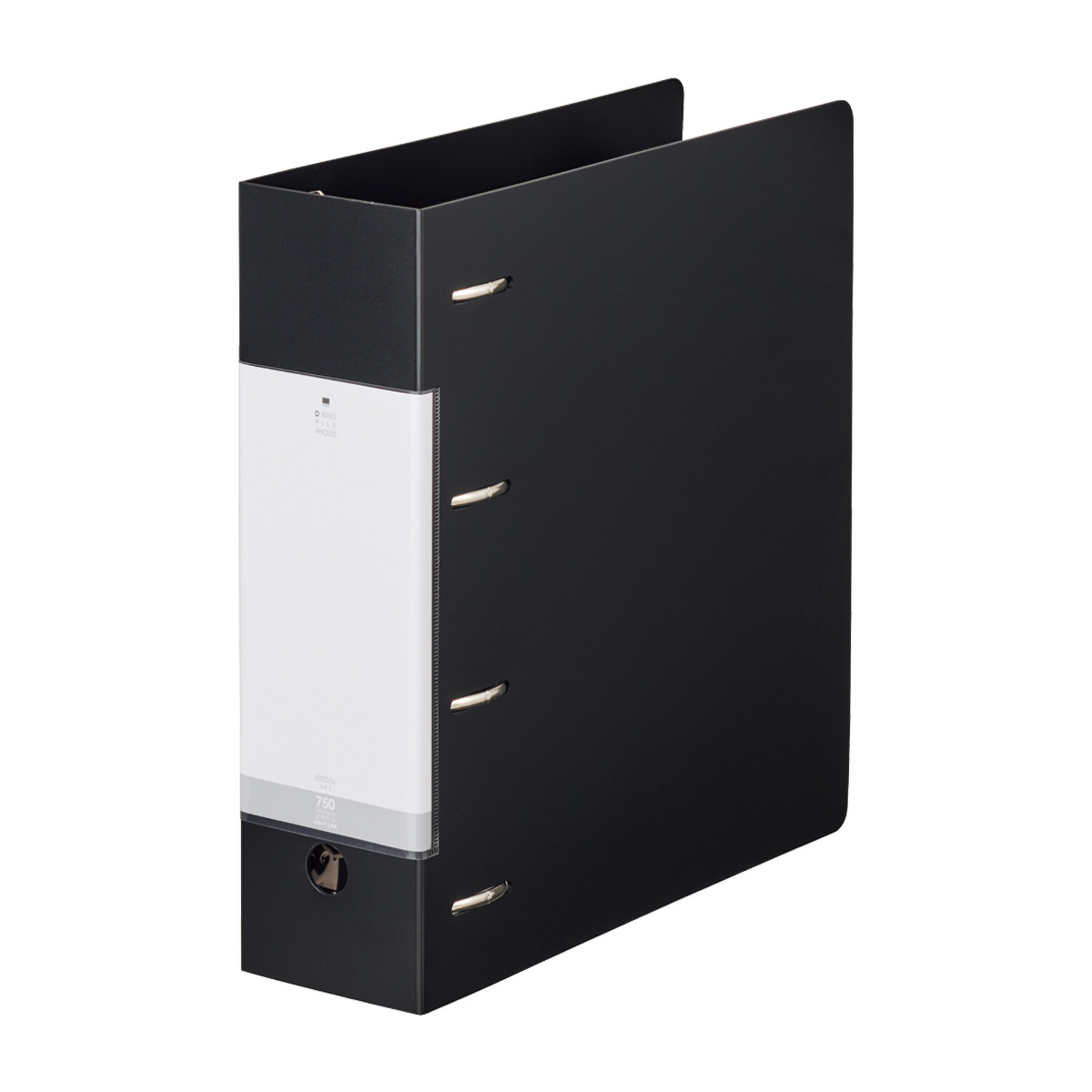 リヒトラブ　リクエスト　Ｄ型リングファイル　黒　Ａ４　７５０枚収容