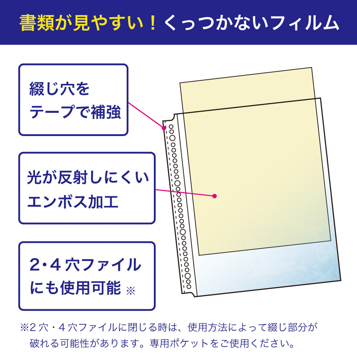 リヒトラブ　リクエスト　クリヤーポケット　Ａ４　３０穴　５０枚入
