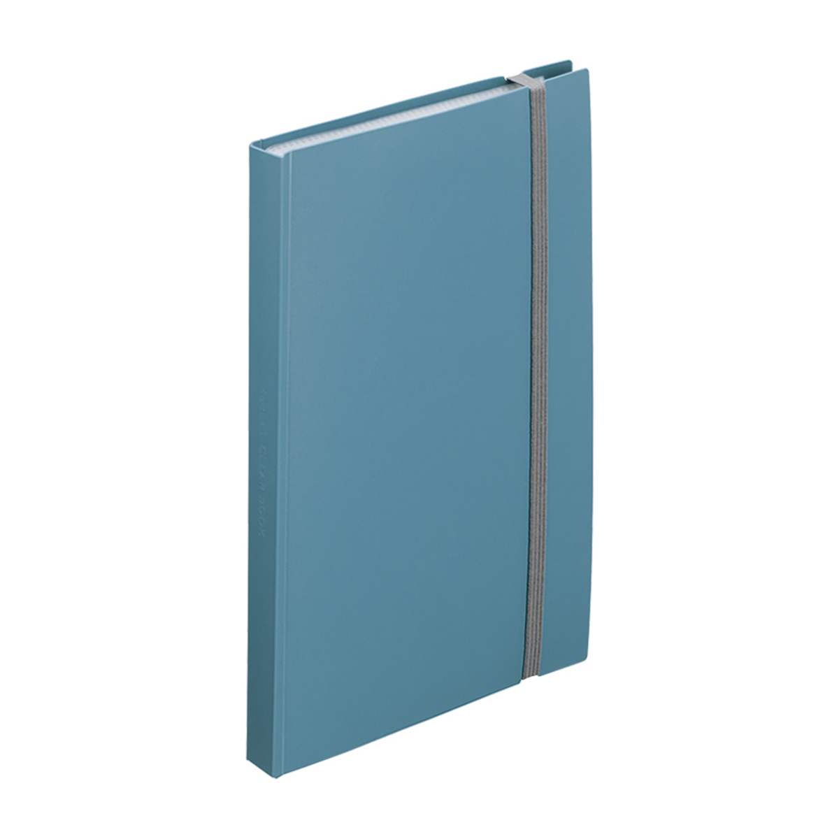 リヒトラブ　Ｍｕｔｕａｌ　二つ折りクリヤーブック＜ポケット交換式＞　スレートブルー　Ａ５（Ａ４・２つ折）　ポケット１０枚