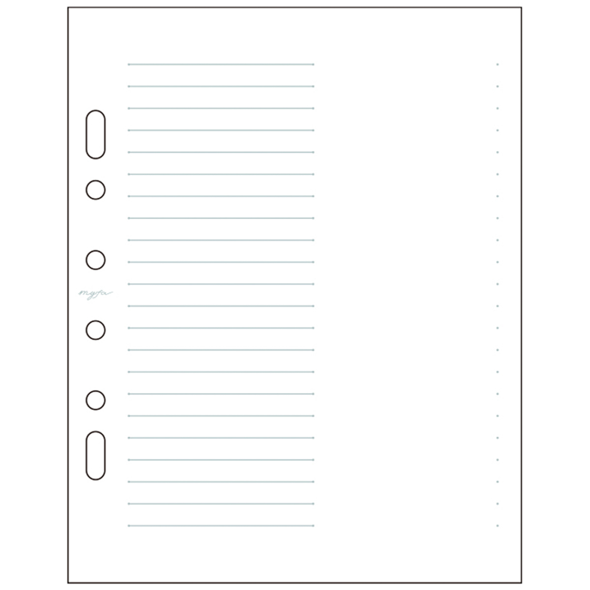 リヒトラブ　ｍｙｆａ　アレンジペーパーリフィル（ハーフ横罫）　３０枚入