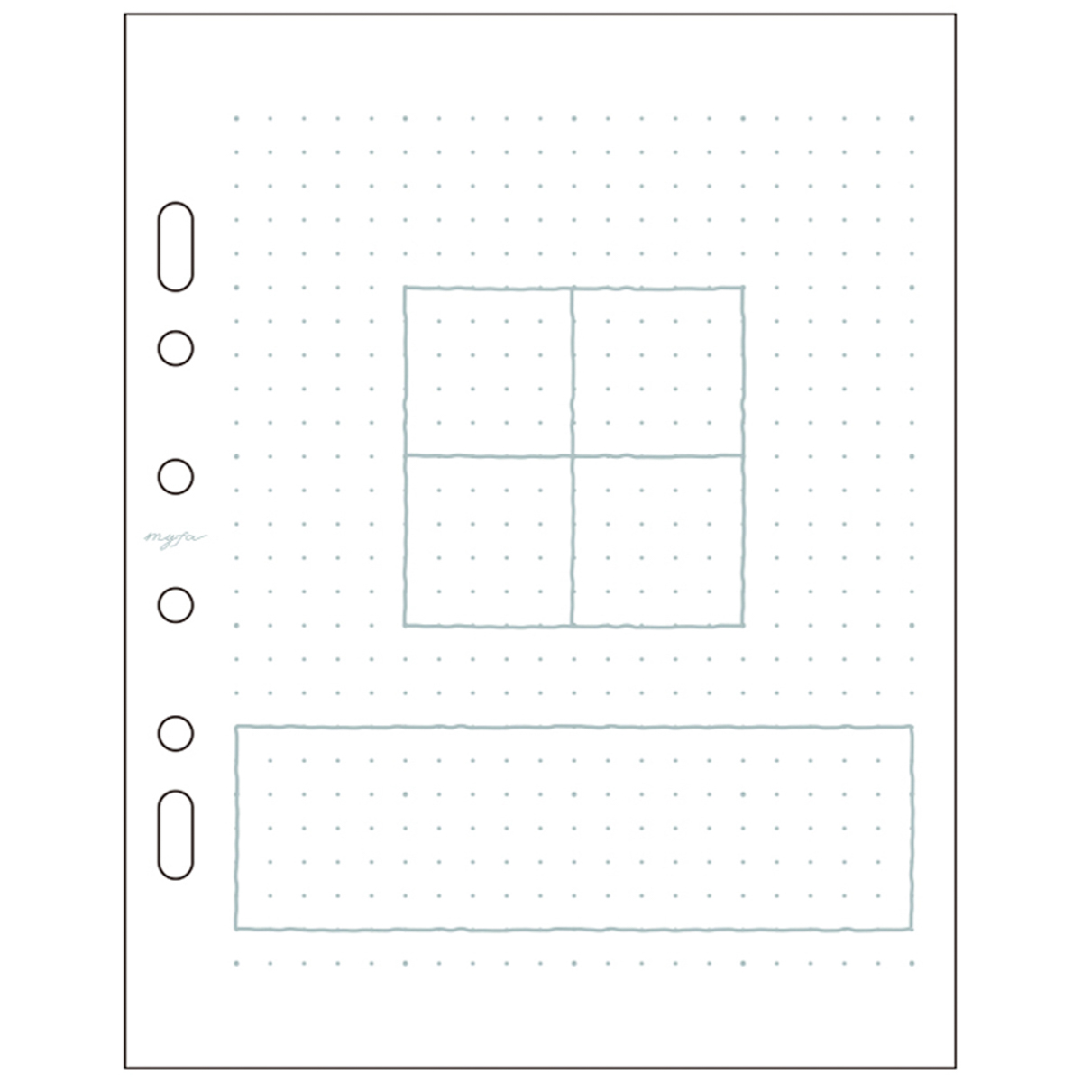 リヒトラブ　ｍｙｆａ　アレンジペーパーリフィル（ドット方眼）　３０枚入
