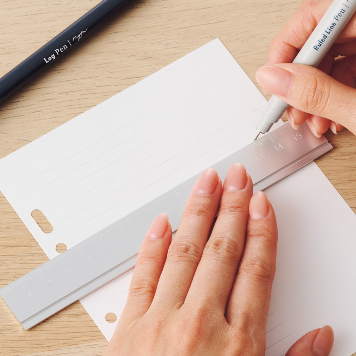 リヒトラブ　ｍｙｆａ　罫線ペン　ブルーグレー　線幅０．０５ｍｍ　１本