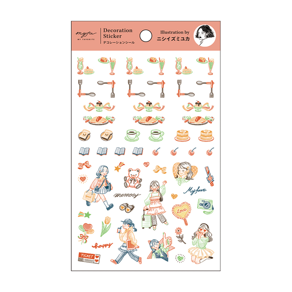 リヒトラブ　ｍｙｆａ　デコレーションシール　クリエイターコラボ　ニシイズミユカ