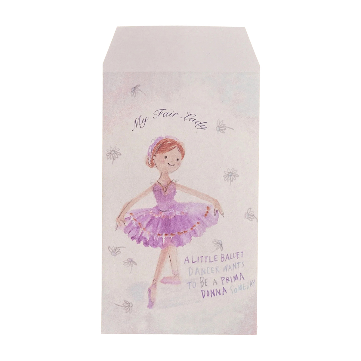 木野瀬印刷　ポチ袋（小）　バレエ　ピンク　ｍｙ　fａｉｒ　ｌａｄｉｅｓ