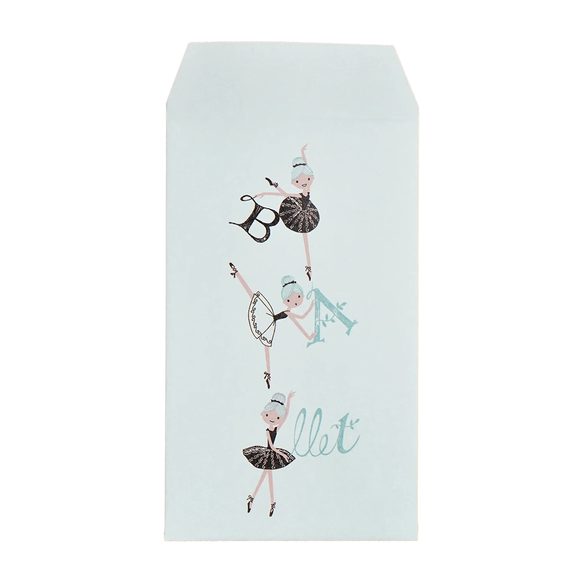 木野瀬印刷　ポチ袋（小）　バレエ　ｂｌａｃｋ　ｔｕｔｕ