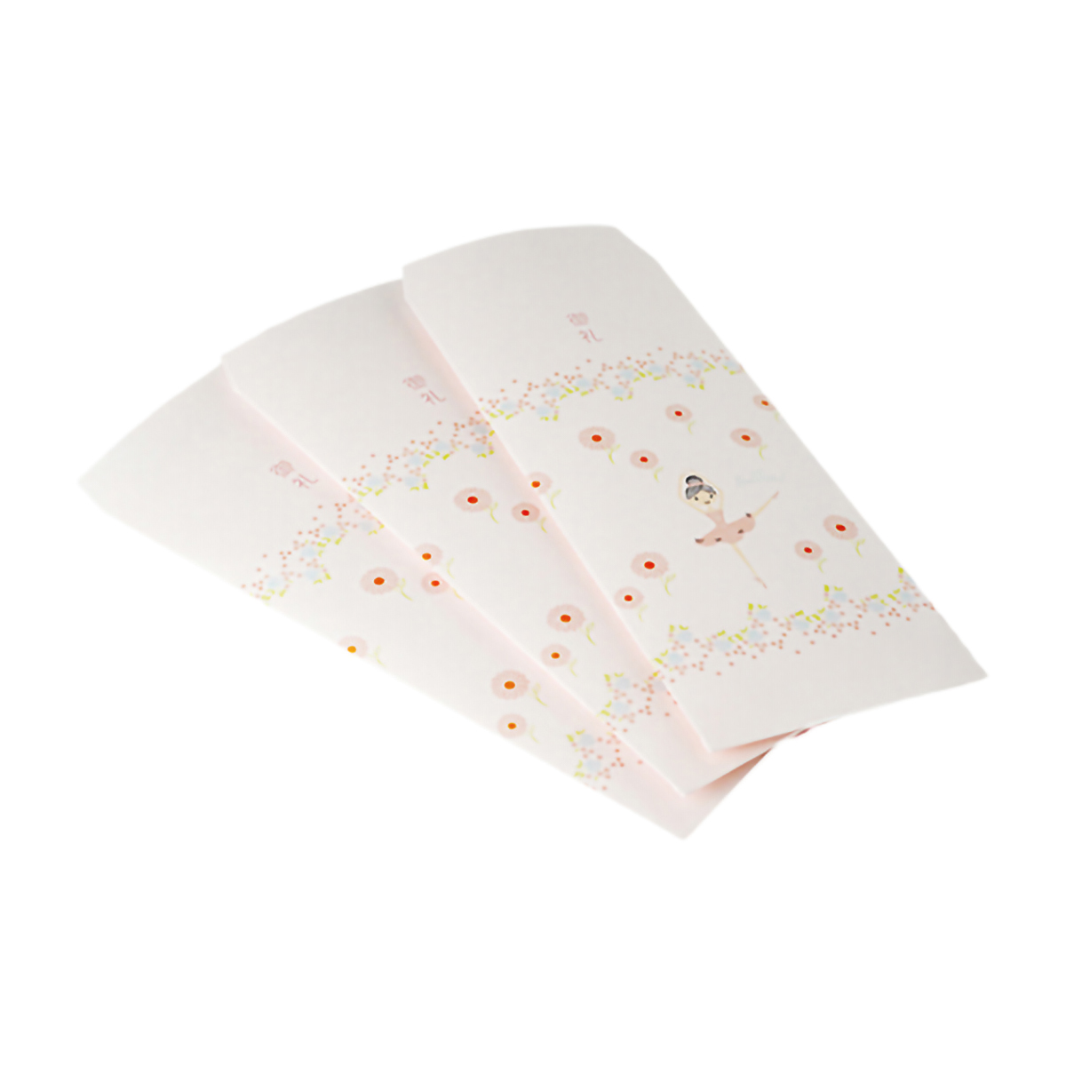 木野瀬印刷　ポチ袋（大）　バレエ　ピンク