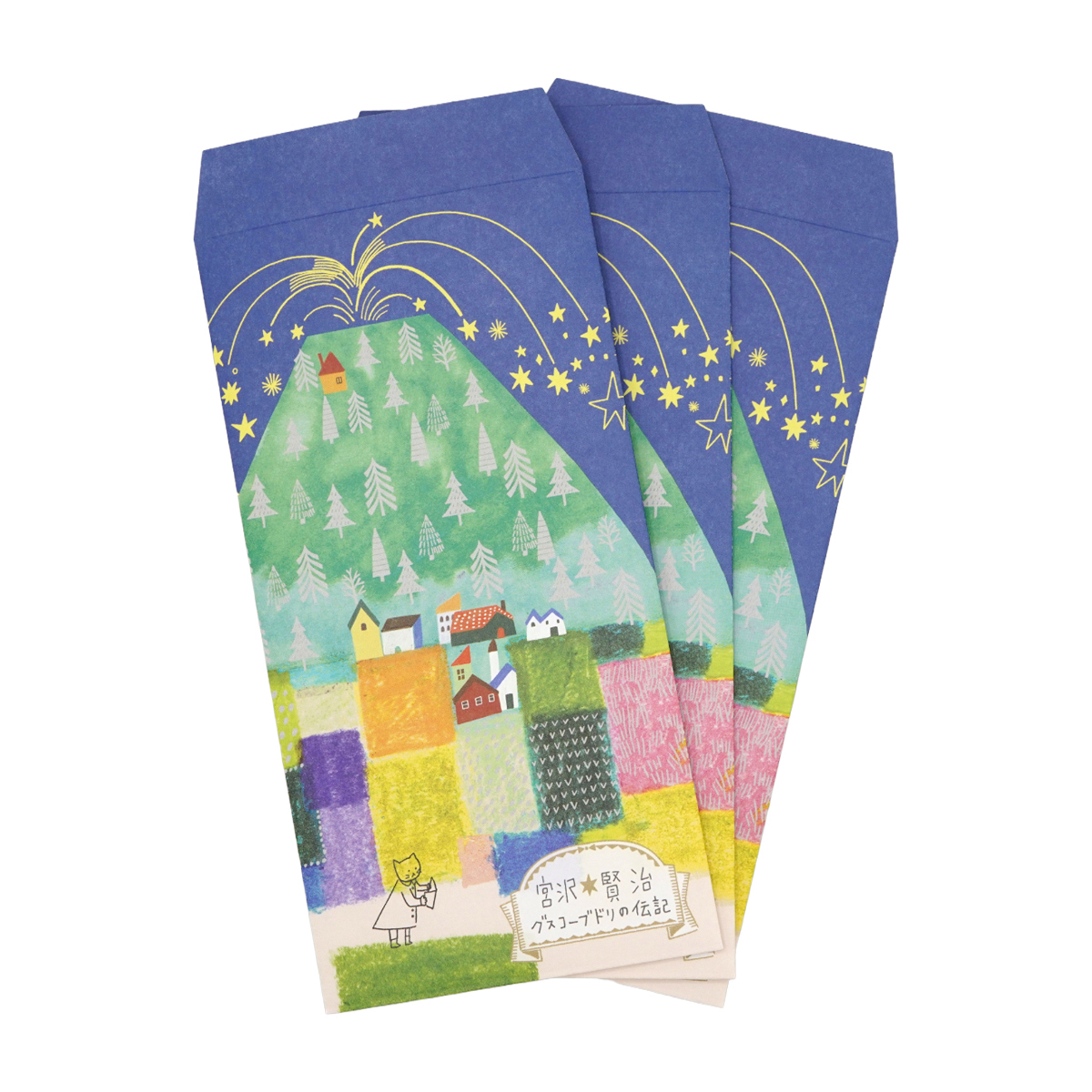 木野瀬印刷　ポチ袋　グスコーブドリの伝記　宮沢賢治星の銀河