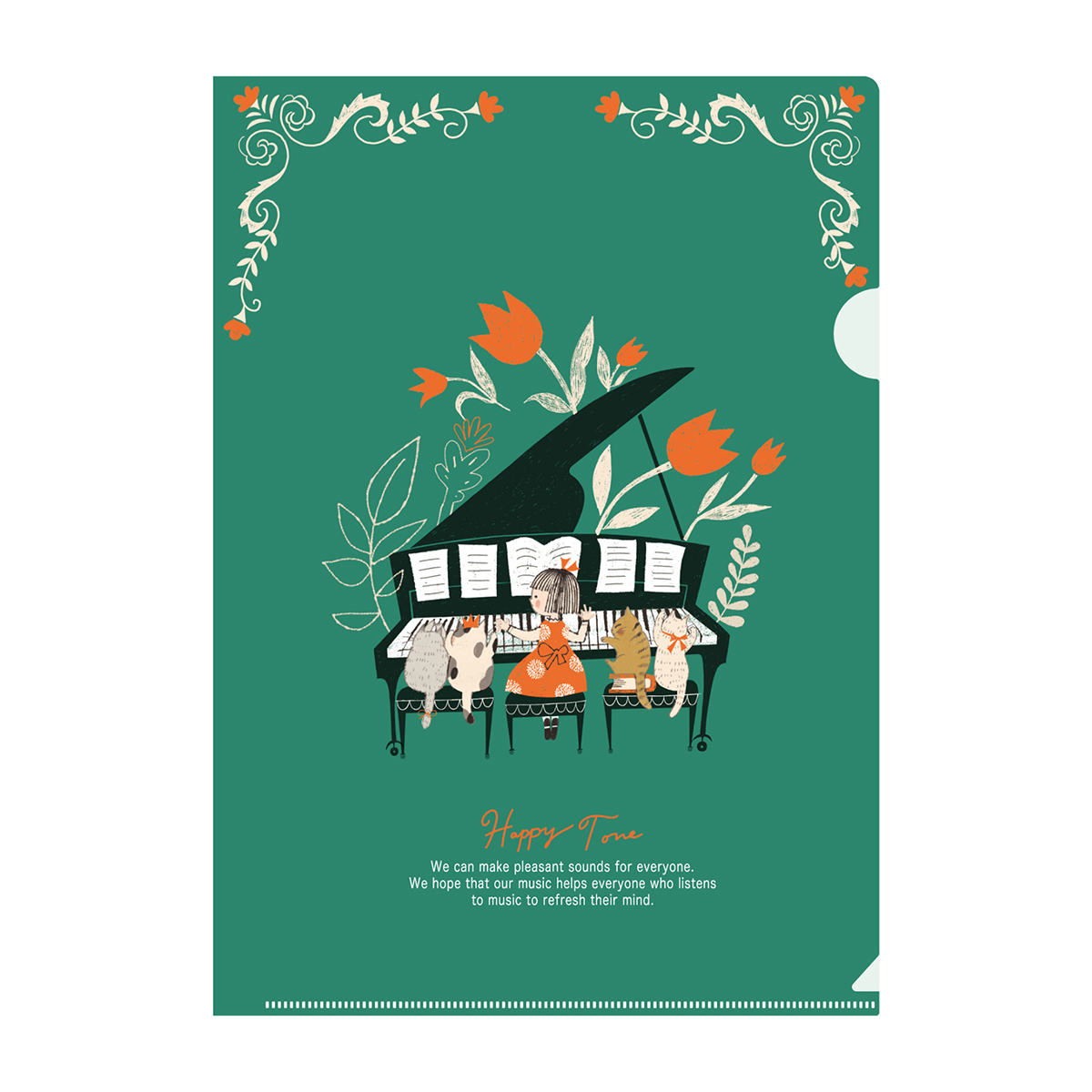 木野瀬印刷　クリアファイルＡ４　Ｈａｐｐｙ　Ｔｏｎｅ　ピアノソナタ