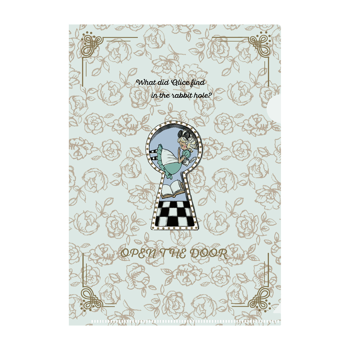 木野瀬印刷　クリアファイルＡ５　アリス　ＯＰＥＮ　ＴＨＥ　ＤＯＯＲ