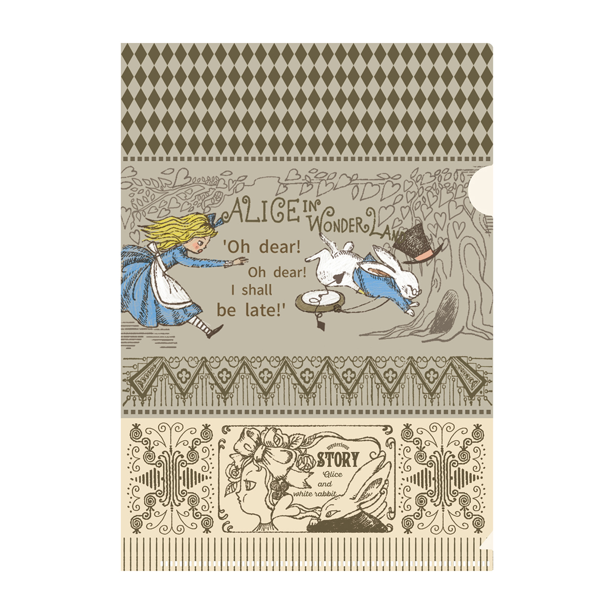 木野瀬印刷　クリアファイルＡ５　アリス　ＷＯＮＤＥＲ　ＬＡＮＤ