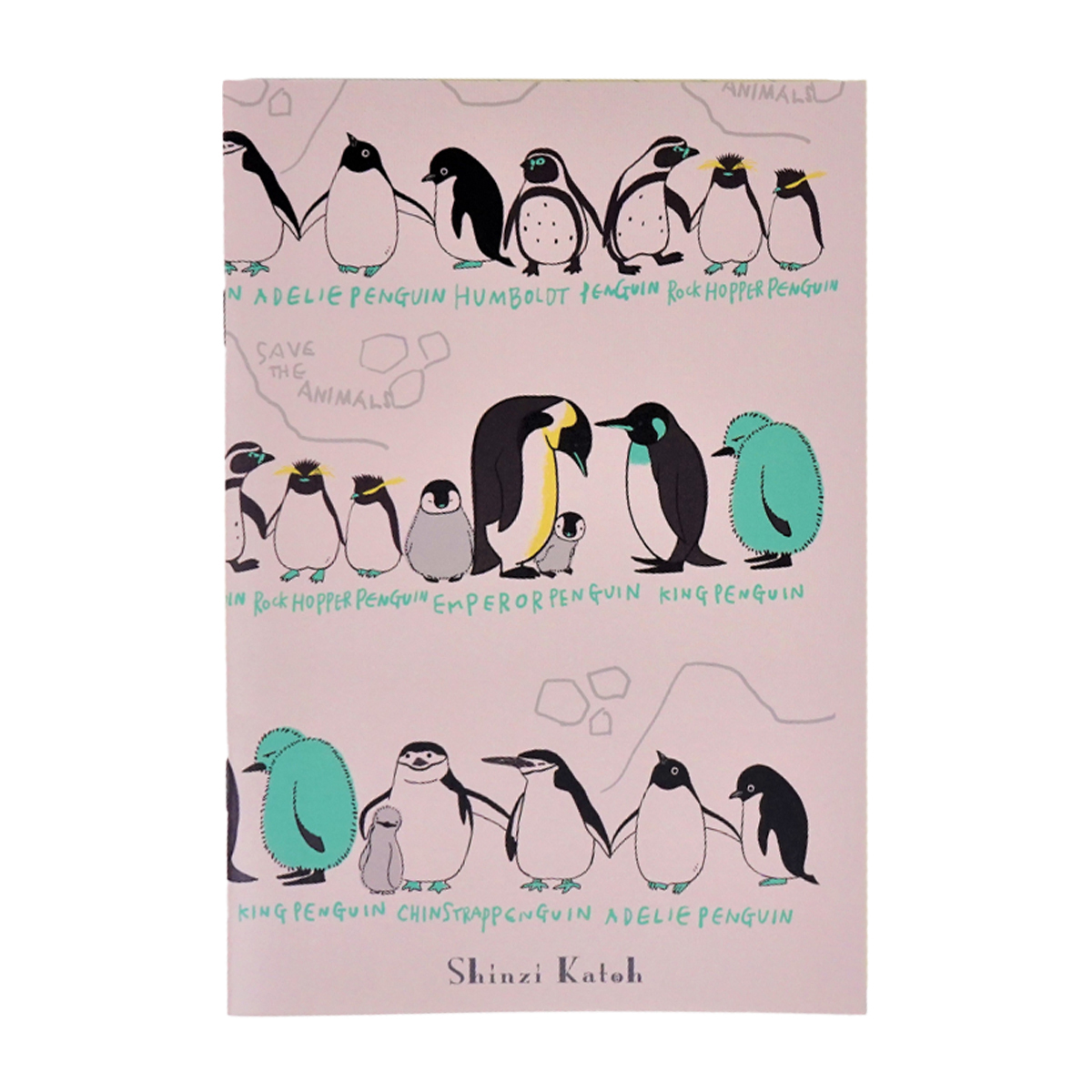 木野瀬印刷　ノートＡ５　ペンギングリーン　絶滅危惧種