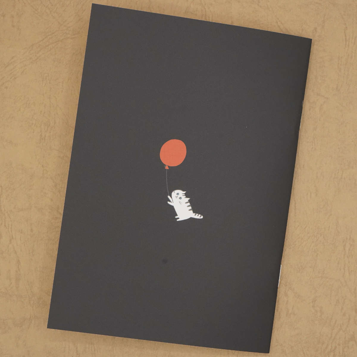 木野瀬印刷　ノートＢ６　キャットヒル　ブラック