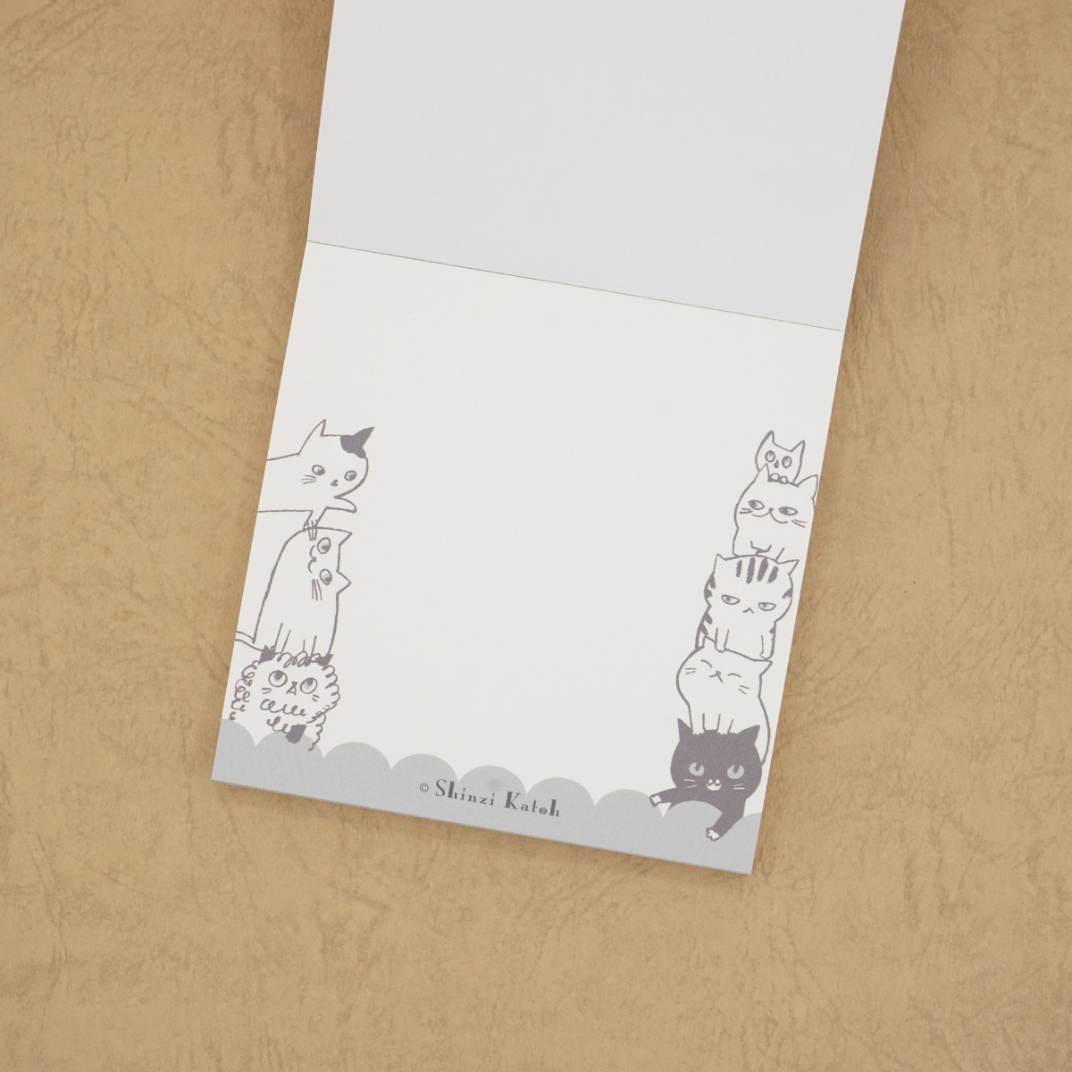 木野瀬印刷　ブロックメモ　キャットヒル　ピンク