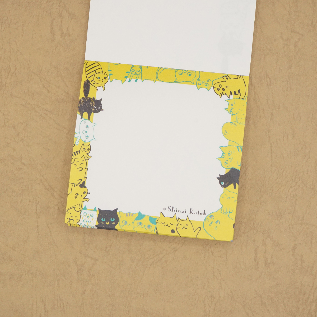 木野瀬印刷　ブロックメモ　キャットヒル　イエロー