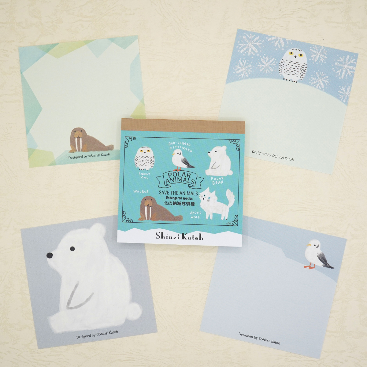 木野瀬印刷　ブロックメモ　北の絶滅危惧種