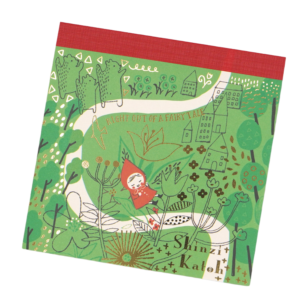 木野瀬印刷　ブロックメモ　赤ずきん　ちょっとひと休み