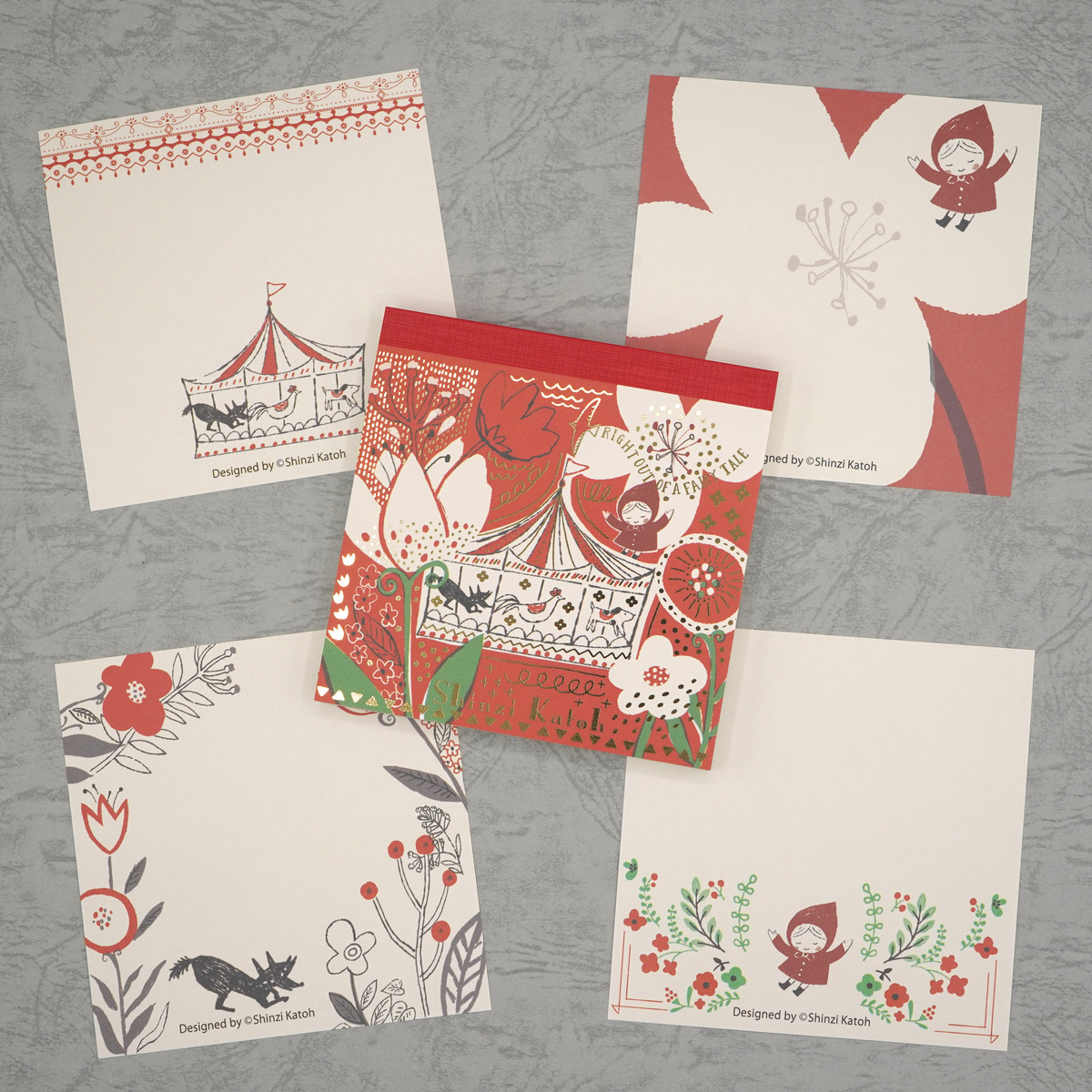 木野瀬印刷　ブロックメモ　赤ずきん　メリーゴーランド