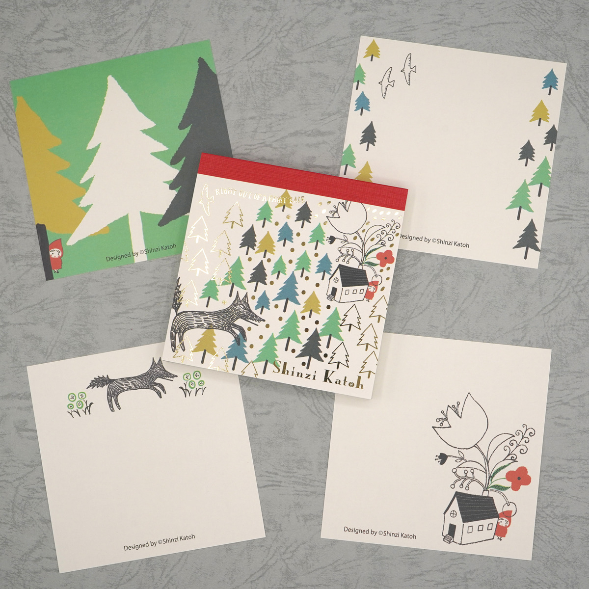 木野瀬印刷　ブロックメモ　赤ずきん　狼とかくれんぼ