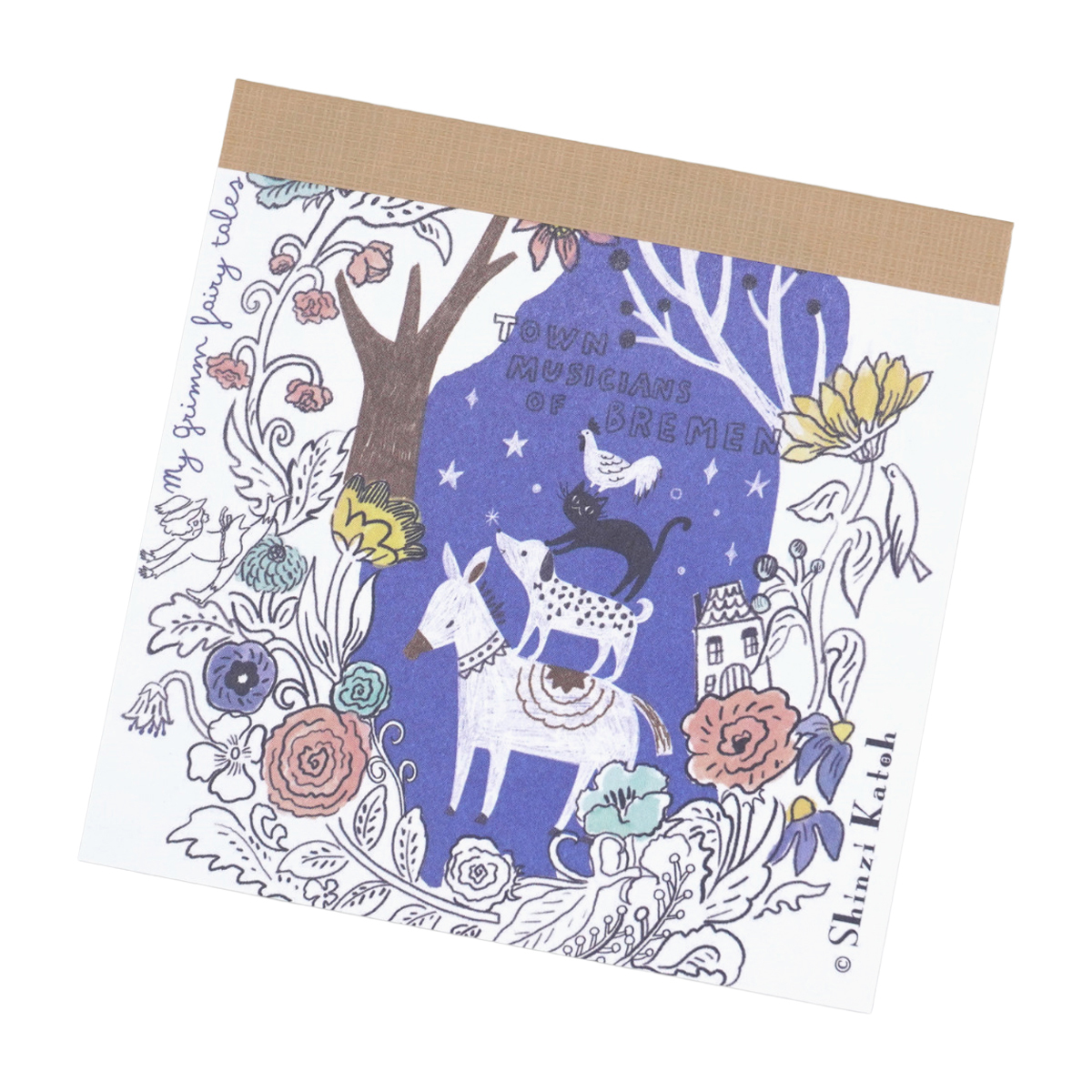 木野瀬印刷　ブロックメモ　グリム童話　ブレーメンの音楽隊ＩＩ