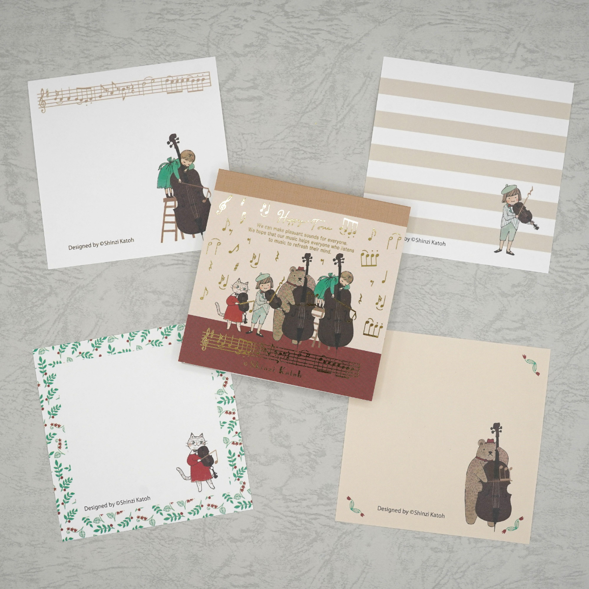 木野瀬印刷　ブロックメモ　アイネクライネ　Ｈａｐｐｙ　Ｔｏｎｅ