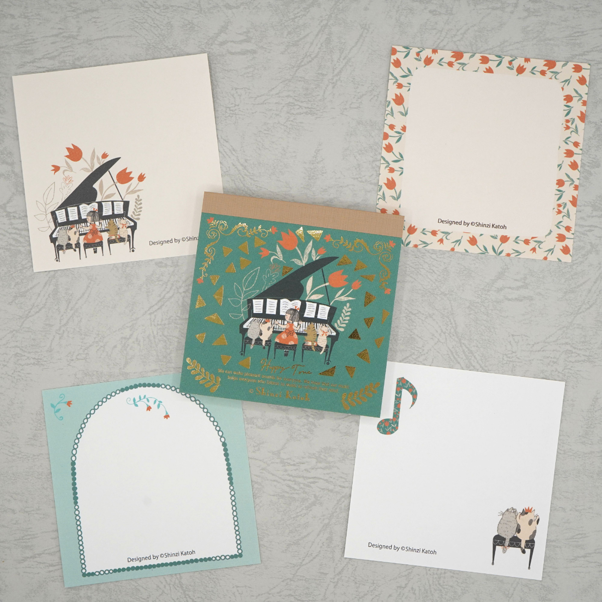 木野瀬印刷　ブロックメモ　ピアノソナタ　Ｈａｐｐｙ　Ｔｏｎｅ