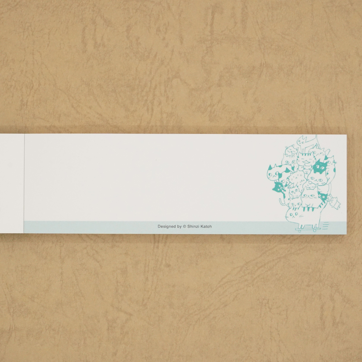 木野瀬印刷　一筆メモ　キャットヒル　グリーン