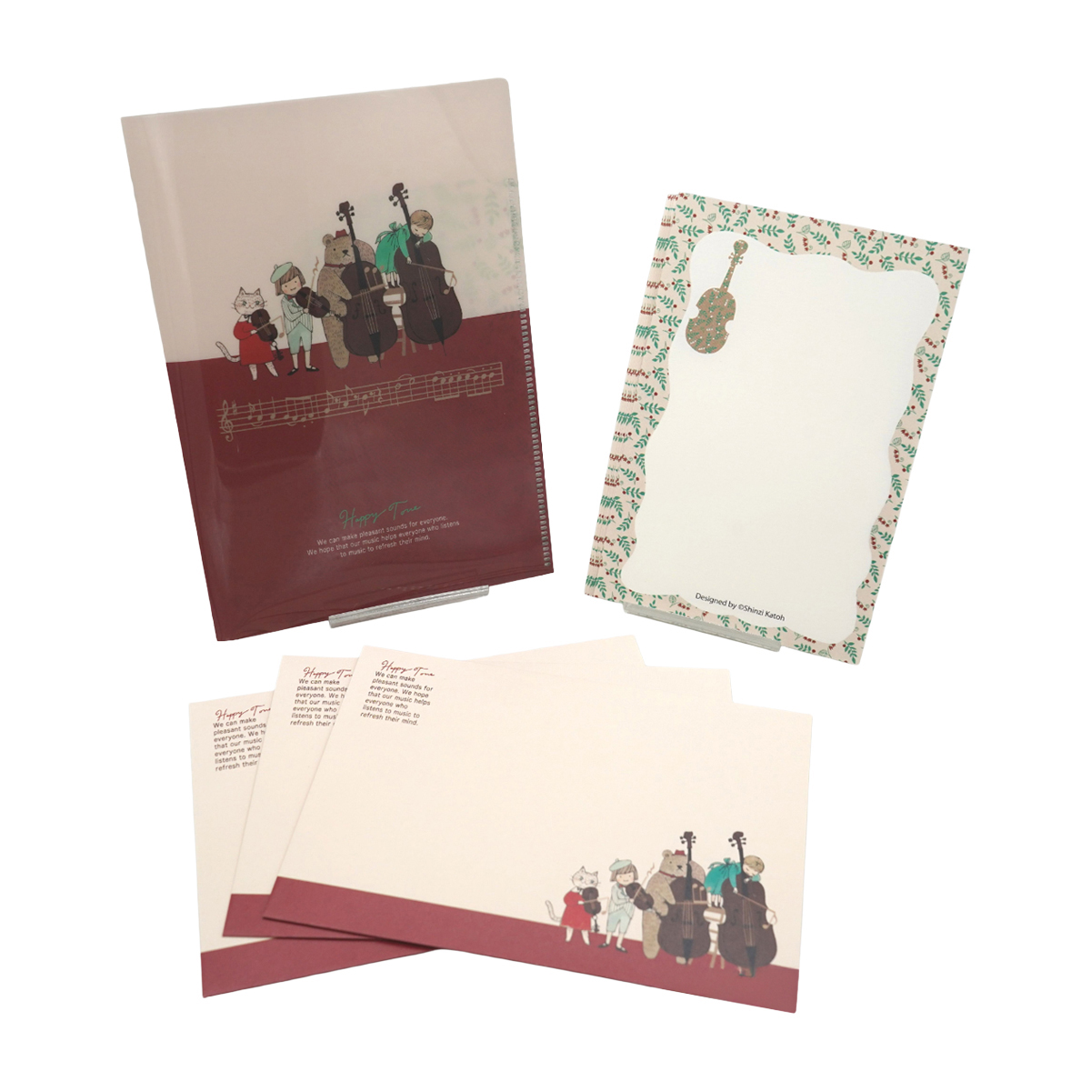 木野瀬印刷　ファイル付レターセット　Ｈａｐｐｙ　Ｔｏｎｅ　アイネクライネ