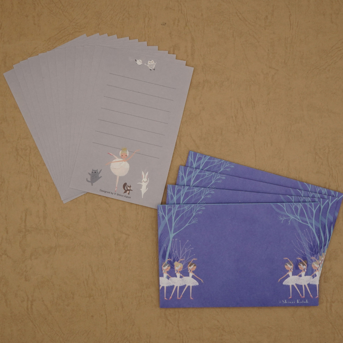 木野瀬印刷　ミニレターセット　バレエシアター　白鳥の湖