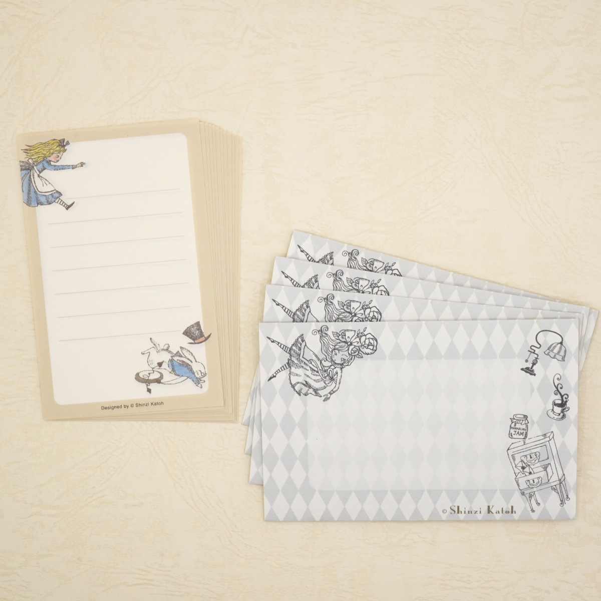 木野瀬印刷　ミニレターセット　アリス　ＷＯＮＤＥＲ　ＬＡＮＤ