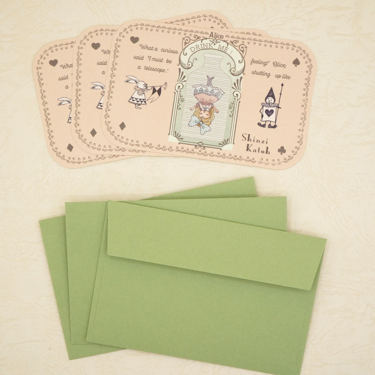 木野瀬印刷　メッセージカードセット　アリス　ＤＲＩＮＫ　ＭＥ