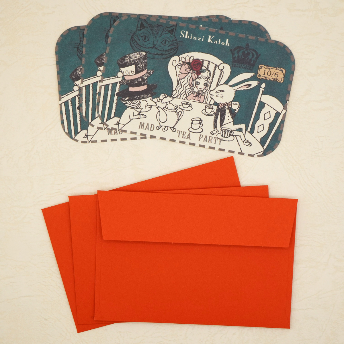 木野瀬印刷　メッセージカードセット　アリス　ＭＡＤ　ＴＥＡ　ＰＡＲＴＹ