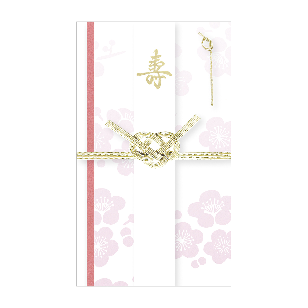 古川紙工　祝儀袋　紅梅　美濃和紙花ごろも