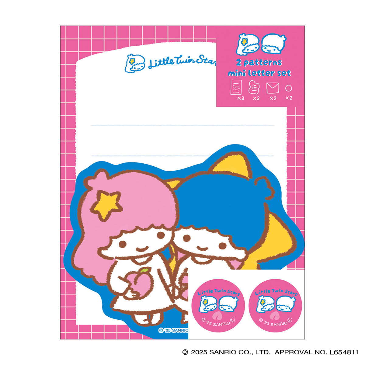古川紙工　ダイカットミニレターセット　リトルツインスターズ　サンリオ