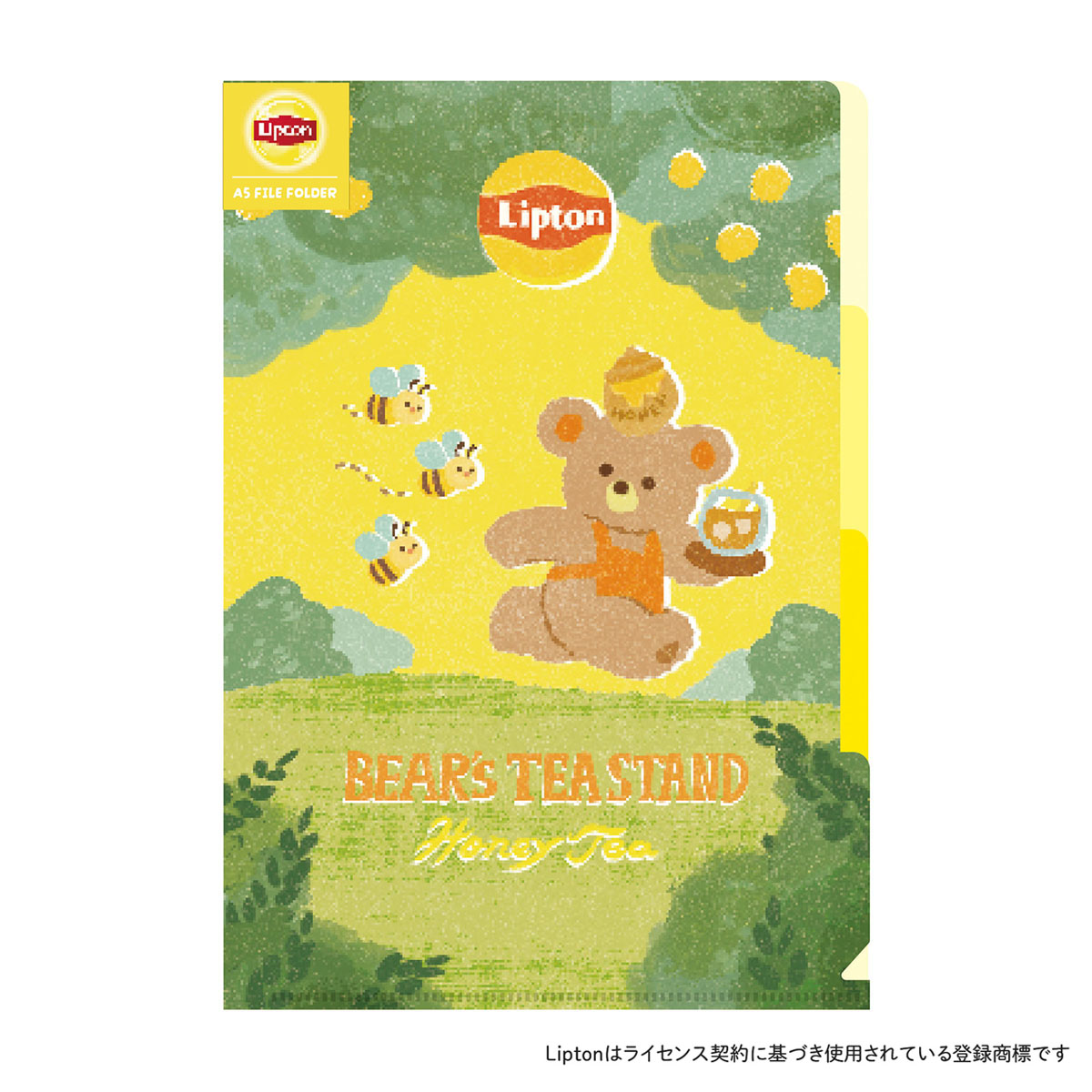 古川紙工　Ａ５クリアファイル（３ＰＫ）　リプトン　ハニーティー