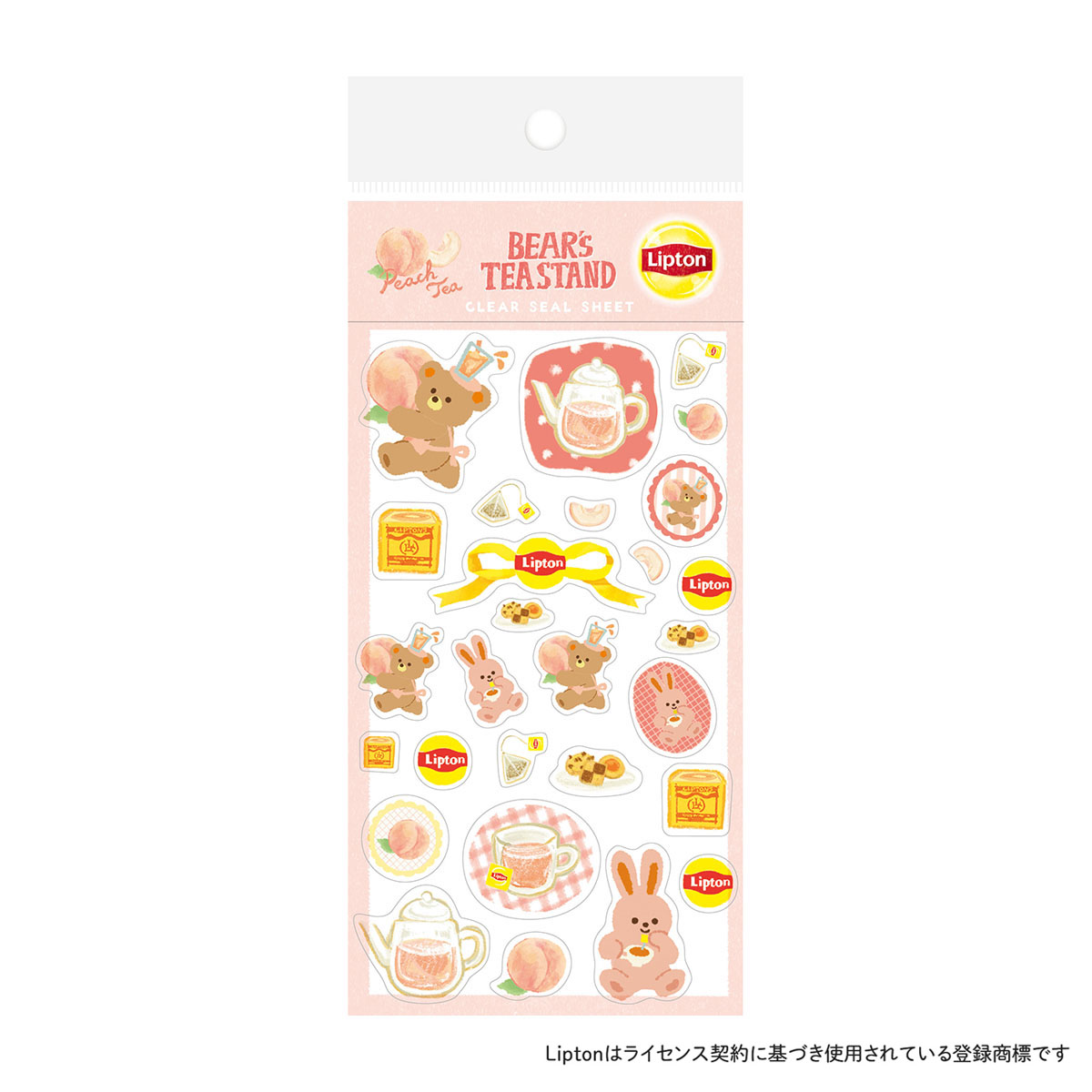 古川紙工　透明シールシート　リプトン　ピーチティー