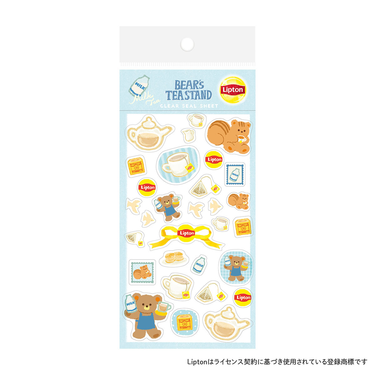 古川紙工　透明シールシート　リプトン　ミルクティー