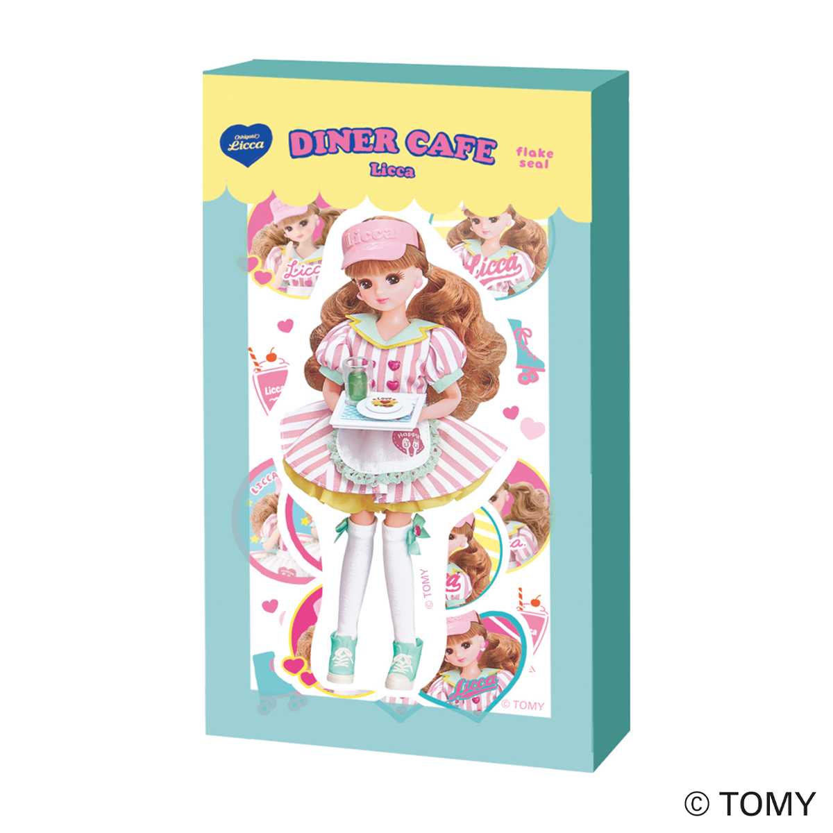 古川紙工　箱入りフレークシール　ダイナーカフェ　リカちゃん