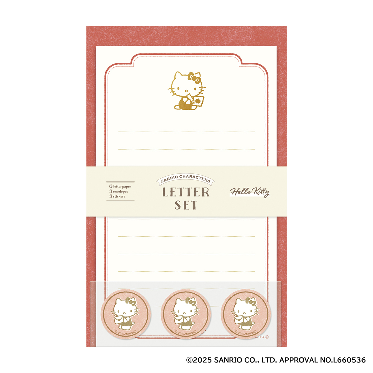 古川紙工　箔押しミニレターセット　ハローキティ　サンリオ