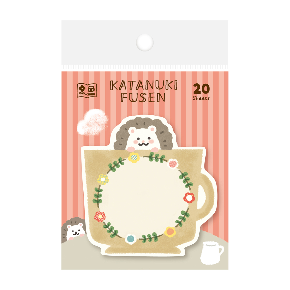 古川紙工　わたしびより　型抜きふせん　カップはりねずみ