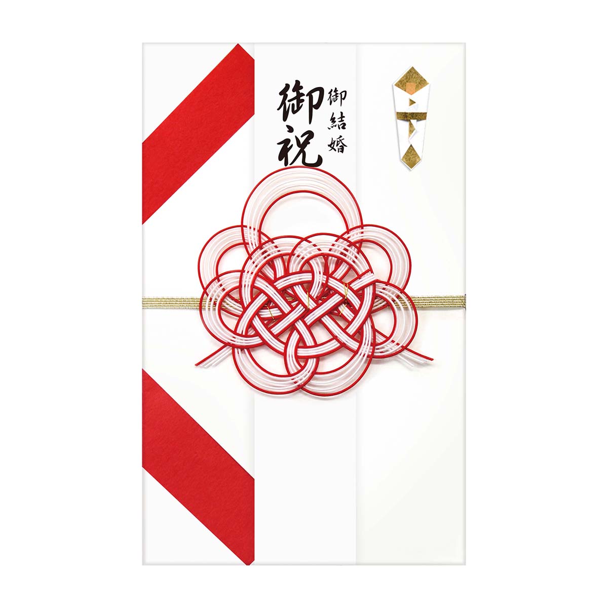 古川紙工　美濃和紙祝儀袋　華　赤　大