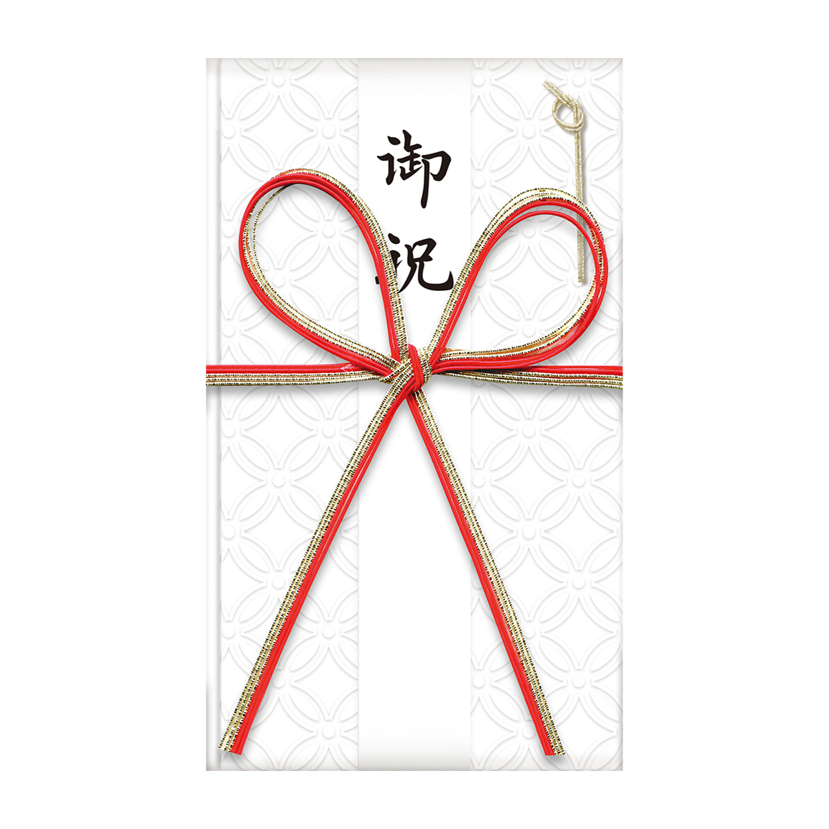 古川紙工　美濃和紙吉祥柄　白雲祝儀袋花結び　七宝