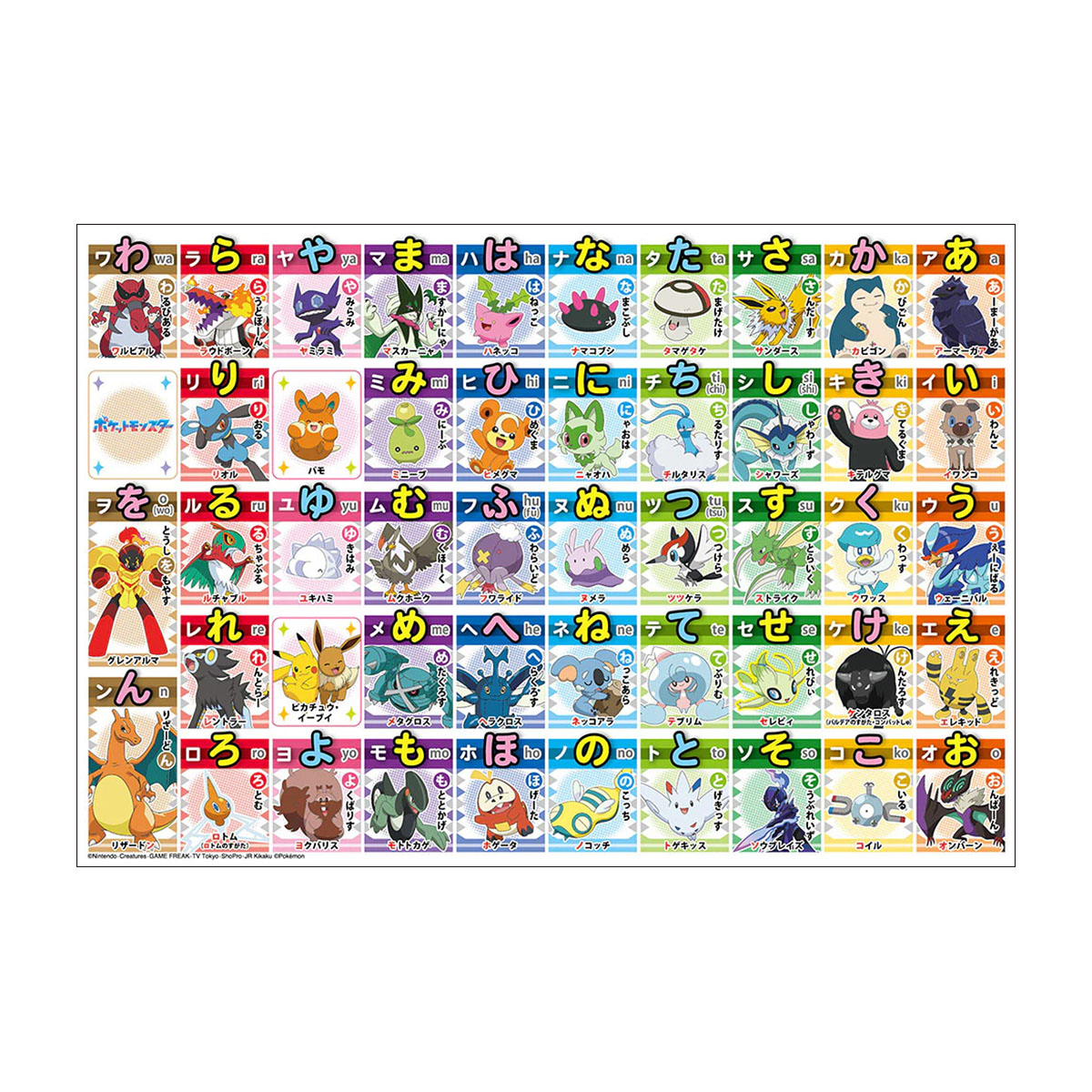 【ジグソーパズル】　ビバリー　ポケモン　あいうえおをおぼえちゃおう！