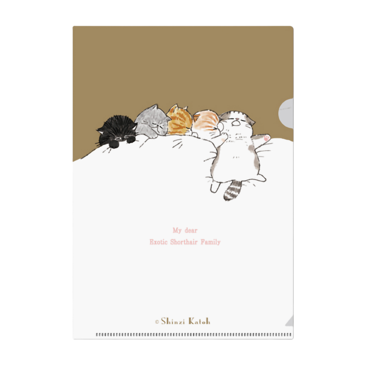 木野瀬印刷 クリアファイルA5 すやすやねこ My dear cats | かぜとゆき