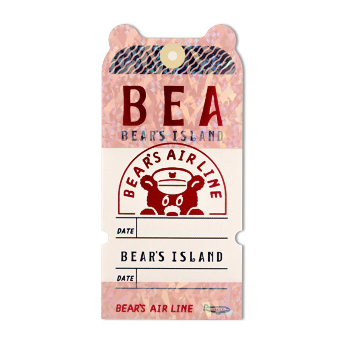 ROKKAKU×オビワン 箔押しステッカー 「BEAR'S TICKET」 | かぜとゆき