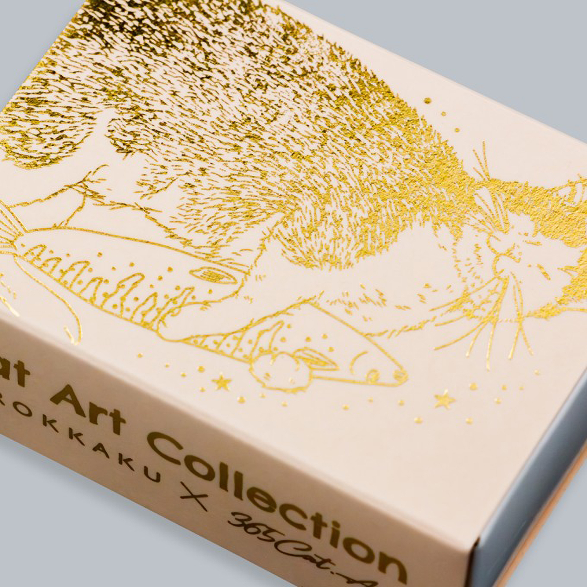 ROKKAKU×365Cat.Art 箔押しメモ入りミニBOX Cat Art Collection