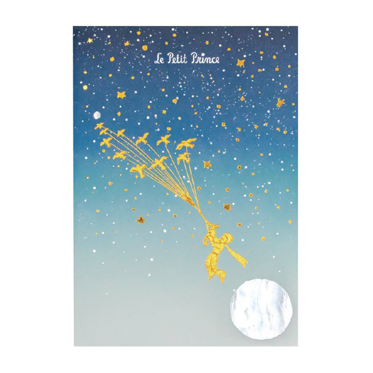 ROKKAKU】 箔押しノート（文庫本サイズ） 星の王子さま 「渡り鳥」1冊