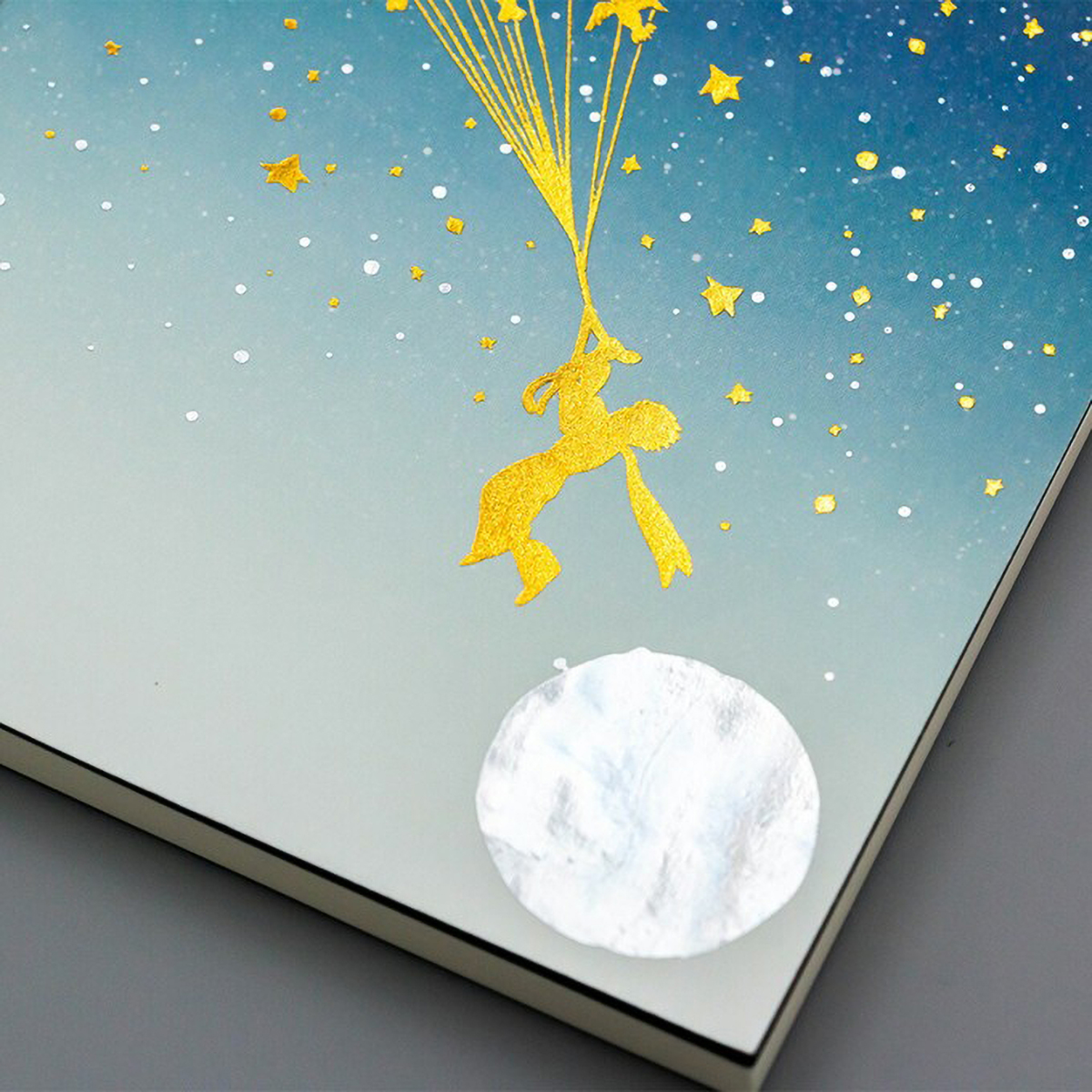 ROKKAKU】 箔押しノート（文庫本サイズ） 星の王子さま 「渡り鳥」1冊
